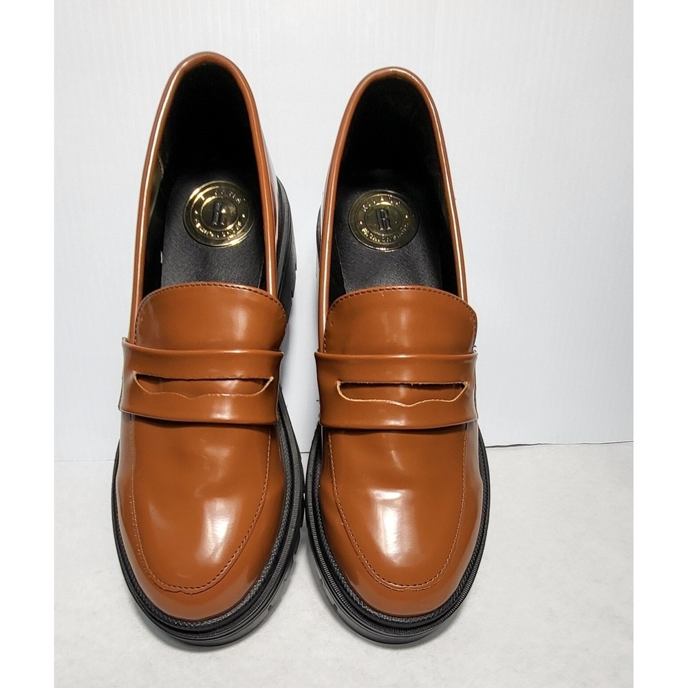 Vintage Rivana Fashion Loafers FitFlop Lug Sole Chunky Platform Brown Size 40
